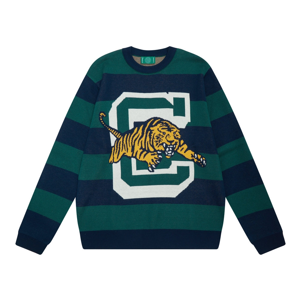 Mascot Knitted Crewneck (Green/Blue)